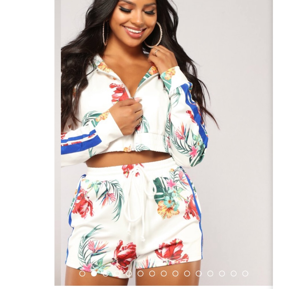 Two piece hoodie and shorts set